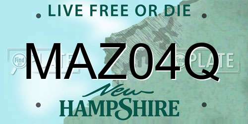 MAZ04Q New Hampshire License Plate