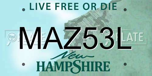 MAZ53L New Hampshire License Plate