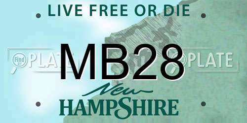 MB28 New Hampshire License Plate