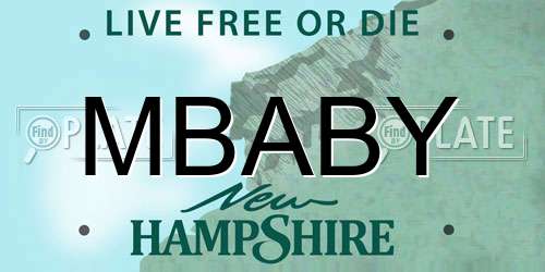 MBABY New Hampshire License Plate