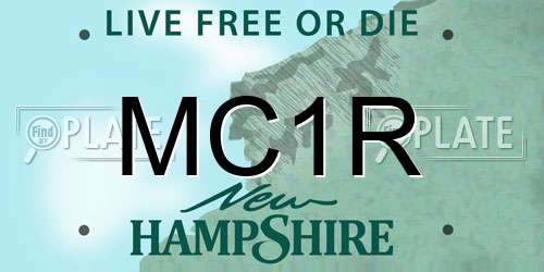 MC1R New Hampshire License Plate