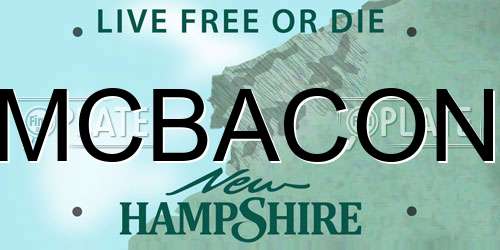 MCBACON New Hampshire License Plate