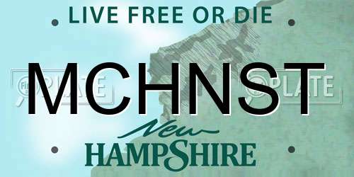 MCHNST New Hampshire License Plate