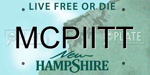 MCPIITT New Hampshire License Plate