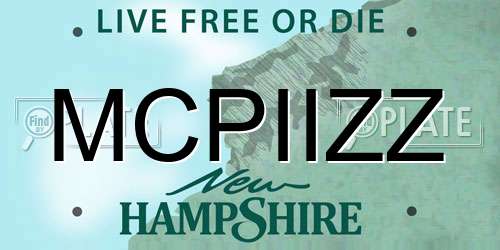 MCPIIZZ New Hampshire License Plate