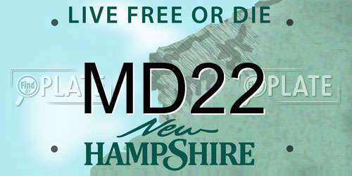 MD22 New Hampshire License Plate