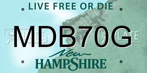 MDB70G New Hampshire License Plate