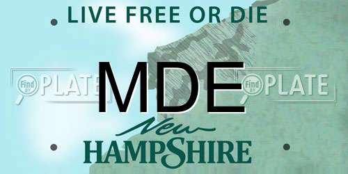 MDE New Hampshire License Plate