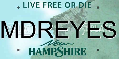 MDREYES New Hampshire License Plate