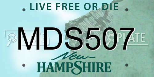 MDS507 New Hampshire License Plate