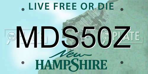 MDS50Z New Hampshire License Plate