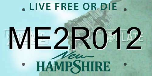 ME2R012 New Hampshire License Plate