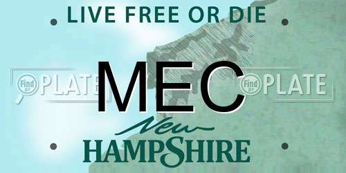 MEC New Hampshire License Plate