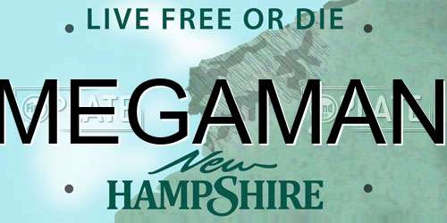 MEGAMAN New Hampshire License Plate