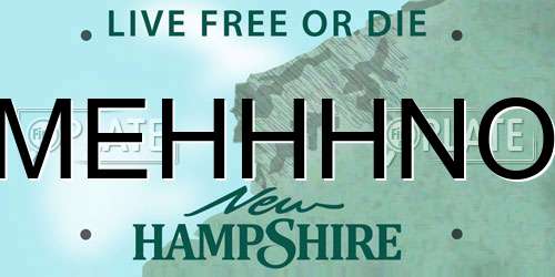 MEHHHNO New Hampshire License Plate