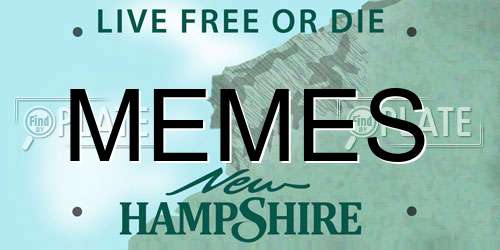 MEMES New Hampshire License Plate
