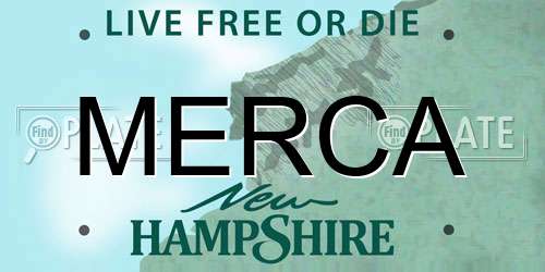MERCA New Hampshire License Plate