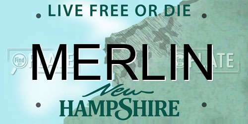 MERLIN New Hampshire License Plate