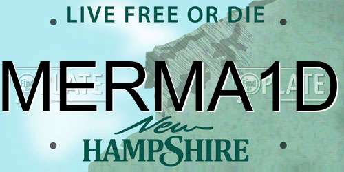 MERMA1D New Hampshire License Plate