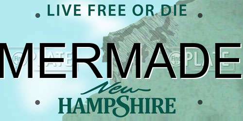 MERMADE New Hampshire License Plate