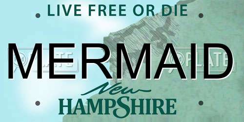 MERMAID New Hampshire License Plate