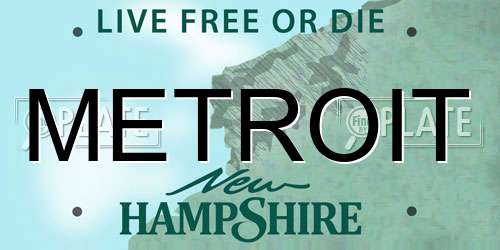 METROIT New Hampshire License Plate