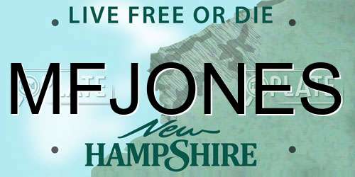 MFJONES New Hampshire License Plate