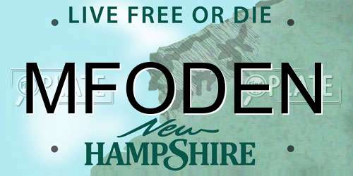 MFODEN New Hampshire License Plate