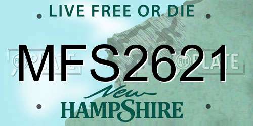 MFS2621 New Hampshire License Plate