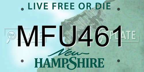MFU461 New Hampshire License Plate