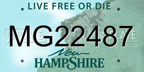 MG22487 New Hampshire License Plate