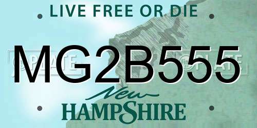 MG2B555 New Hampshire License Plate