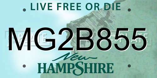 MG2B855 New Hampshire License Plate