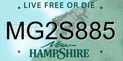 MG2S885 New Hampshire License Plate