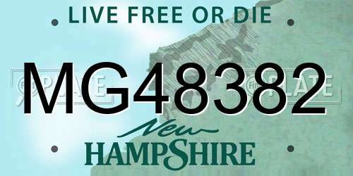 MG48382 New Hampshire License Plate