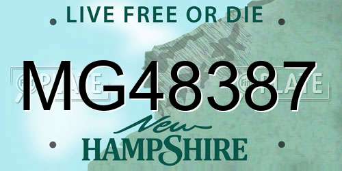 MG48387 New Hampshire License Plate