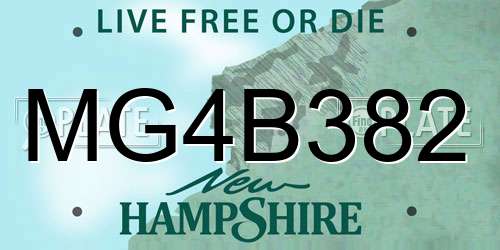 MG4B382 New Hampshire License Plate