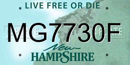 MG7730F New Hampshire License Plate