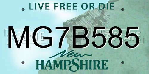 MG7B585 New Hampshire License Plate