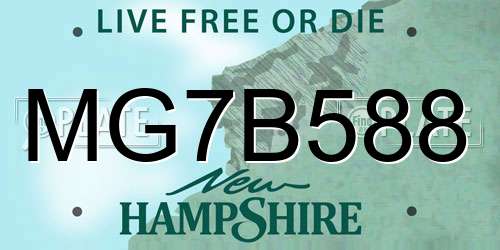 MG7B588 New Hampshire License Plate