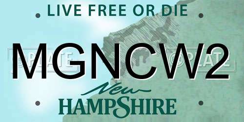 MGNCW2 New Hampshire License Plate