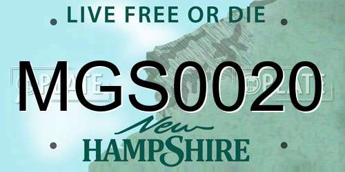 MGS0020 New Hampshire License Plate