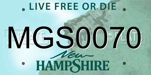 MGS0070 New Hampshire License Plate