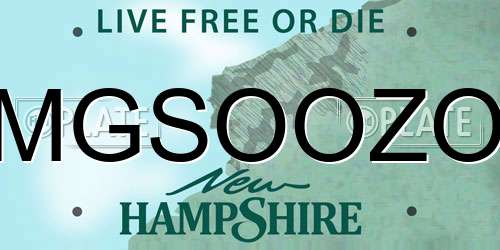 MGSOOZO New Hampshire License Plate