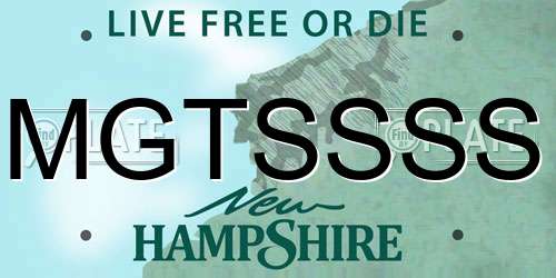 MGTSSSS New Hampshire License Plate