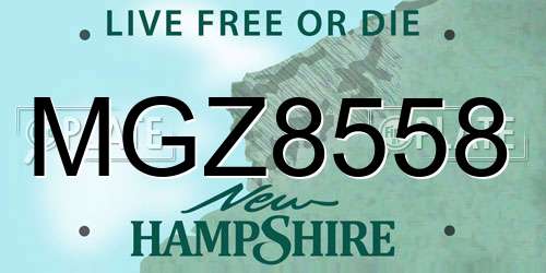 MGZ8558 New Hampshire License Plate