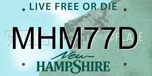 MHM77D New Hampshire License Plate