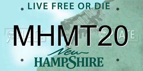 MHMT20 New Hampshire License Plate