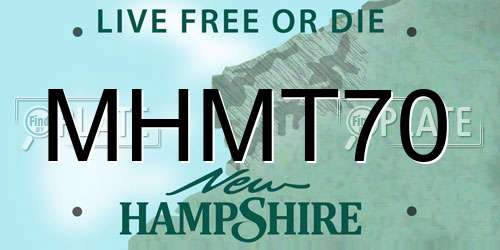 MHMT70 New Hampshire License Plate