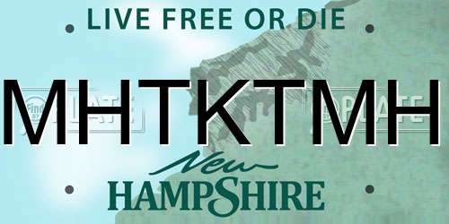 MHTKTMH New Hampshire License Plate